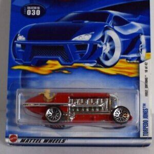 2002 Hot Wheels Torpedo Jones Car First Editions #30 18/42 Red 1:64 NEW!
